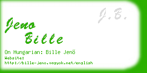 jeno bille business card